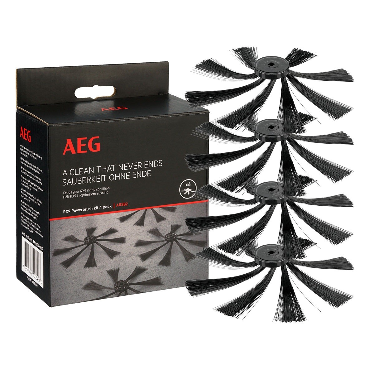 Набор щеток electrolux / AEG для робота-пылесоса. ARSB2 POWERBRUSH KIT 4 PACK ДЛЯ RX9 Щетки, шланги, гепафильтры и мешки для пылесосов
