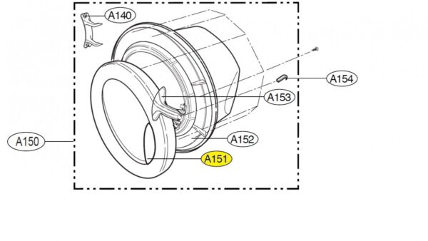 Lg передний хромированный ободок для стиральных машин, MOLD ABS MP-211 ABS(MP211) NATURAL T3.0 D440 CROM SILVER,TRI — изображение 2