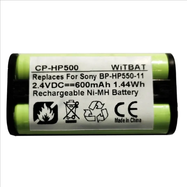 Аккумулятор,аккумулятор для наушников,альтернатива.2,4V-600MAH АККУМУЛЯТОР АНАЛОГИЧНЫЙ SONY BP-HP550-11, NIMH — изображение 2