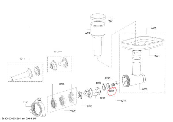 Мясорубка Bosch/SIEMENS змейчатое кольцо — изображение 3
