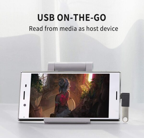 USB-адаптер. АДАПТЕР USB-C 3.0, РАЗЪЕМ TYPE-A, 90°, OTG, МЕТАЛЛ — изображение 3