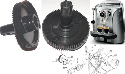 Kavos aparato PHILIPS, SAECO dantratis.11007137 BLACK GEAR Z=77 V2 FOR RATIOMOTOR P124 Клапаны, прессы, соединители, датчики давления, муфты и другие детали кофемашин