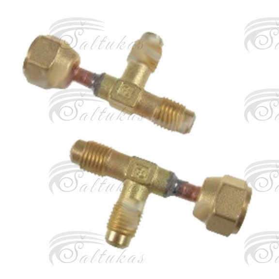 Reduction transition T — 1/4 SAE x 1/4 SAE + matice 1/4″ Автомобильные детали холодильных морозильников для бытового промышленного холодильного оборудования