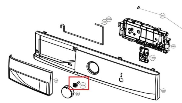 Ось программной ручки beko/GRUNDIG/ARCELIK стиральной машины BEKO/GRUNDIG/ARCELIK — изображение 2