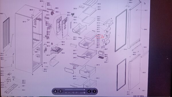 Средняя дверца полки холодильника WHIRLPOOL/INDESIT,ориг. — изображение 2