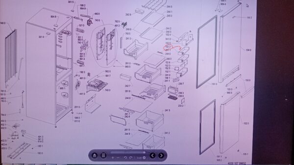 Средняя дверца полки холодильника WHIRLPOOL/INDESIT,ориг. 478x115x64мм — изображение 4