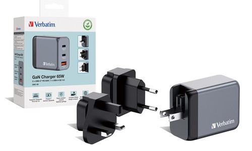 GNC-65 GNC-65 GAN Зарядное устройство 65 Вт ЕС/Великобритания/США, 2 X USB-C/1X USB-A. Wi-Fi адаптеры для компьютеров, планшетов (iPad, Tab)