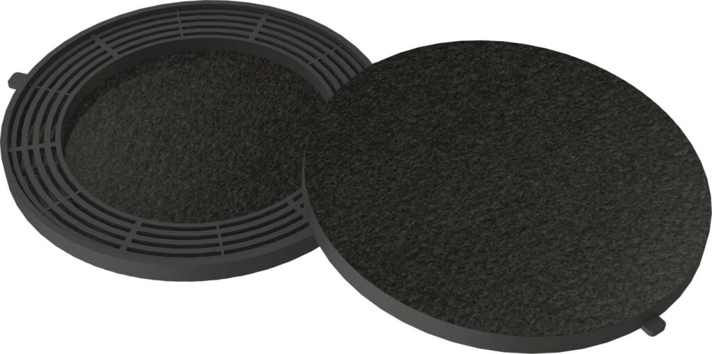 Gartaukio GORENJE,HISENSE anglies filtras 160x10mm,orig. Фильтры капота двигателей и других деталей