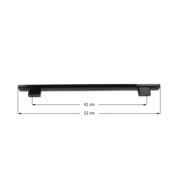 Orkaitės WHILRPOOL, BAUKNECHT, IKEA durų rankena, ilgis 520mm,tarp tvirtinimo taškų 410mm, spalva – sidabrinė — изображение 3