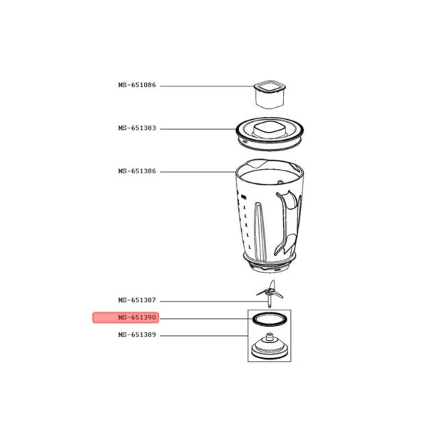 Blenderio TEFAL,MOULINEX indo,1250ml reduktorio tarpinė — изображение 2