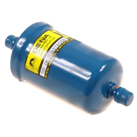 Filtras DE.NA 082/MG213, L=130mm, 1/4″ODS, privirinamas Фильтры для промышленных холодильников, их гайки