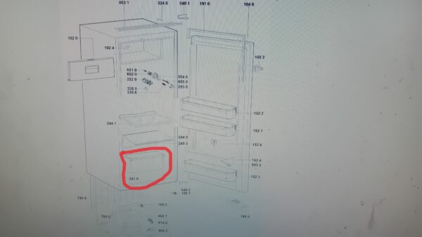 Šaldytuvo IKEA,WHIRLPOOL/INDESIT apatinis daržovių stalčius,435x205x260mm,orig. — изображение 3
