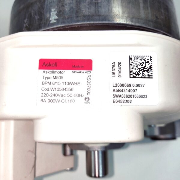 Skalbimo mašinos WHIRLPOOL/INDESIT inverterinis variklis.MOTOR BPM ASKOLL H15 +PFC — изображение 2