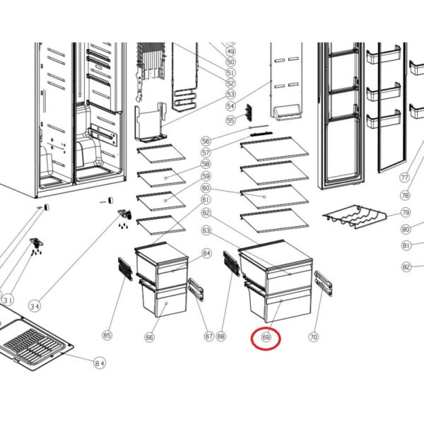 Šaldytuvo HISENSE/GORENJE stalčius — изображение 2