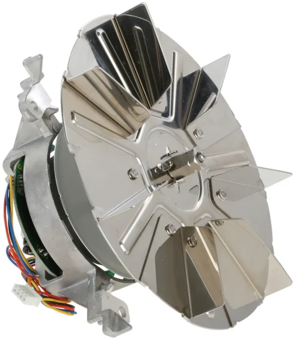 Orkaitės BOSCH/SIEMENS ventiliatorius. 48F527J010 MOTOR-FAN - FANBLADE AND HEADNUT INCL.