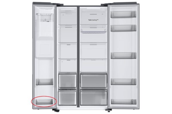 Šaldytuvo SAMSUNG šaldiklio zonos apatinė durų lentyna,1vnt,orig. — изображение 2