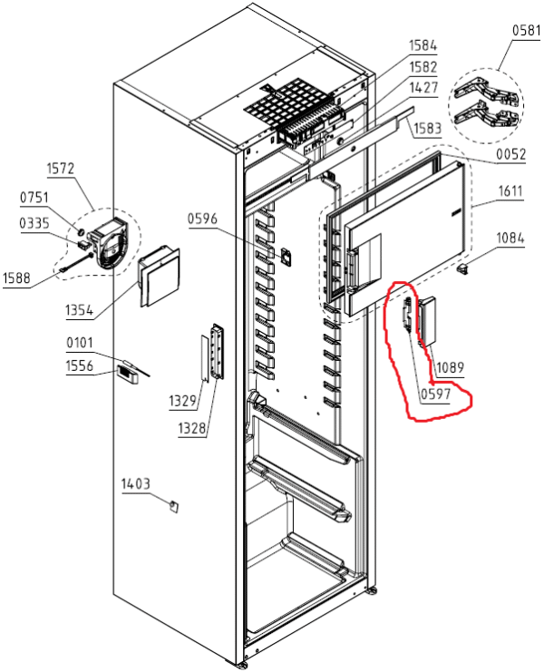 Šaldytuvo  HISENSE/GORENJE durų kabliukas — изображение 2