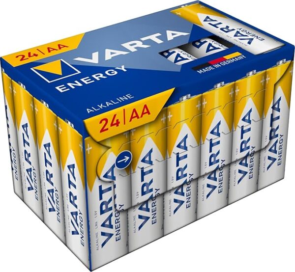 BATARĖJOS VARTA  AA komplektas 24 vnt . LR06 VARTA ENERGY, ALKALINE AA BATTERY, 1.5V (24-PACK) — изображение 2