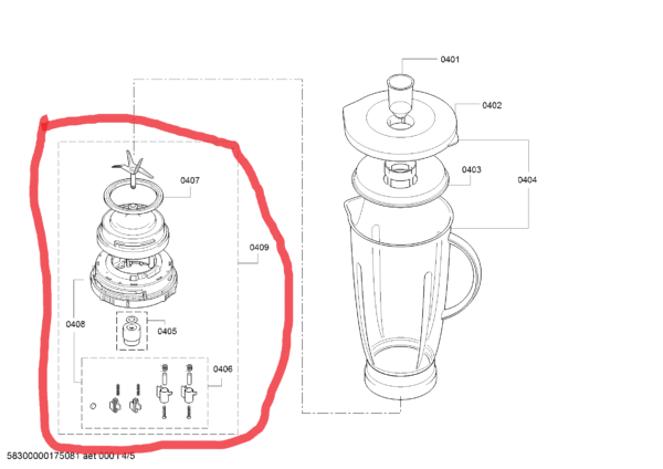 Virtuvinio kombaino BOSCH, SIEMENS indo,1.75l,reduktorius ,orig. — изображение 3