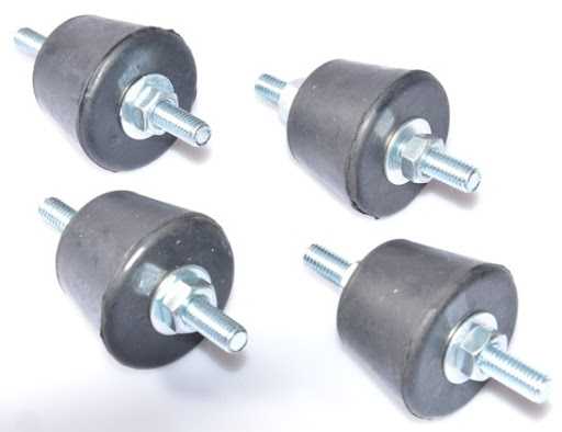 Oro kondicionieriaus vibracijos slopintuvai, guminis, D=39/30mm x H=22mm, M8x18mm, M=80KG Надувные конденсаторы и другие аксессуары для промышленных холодильников