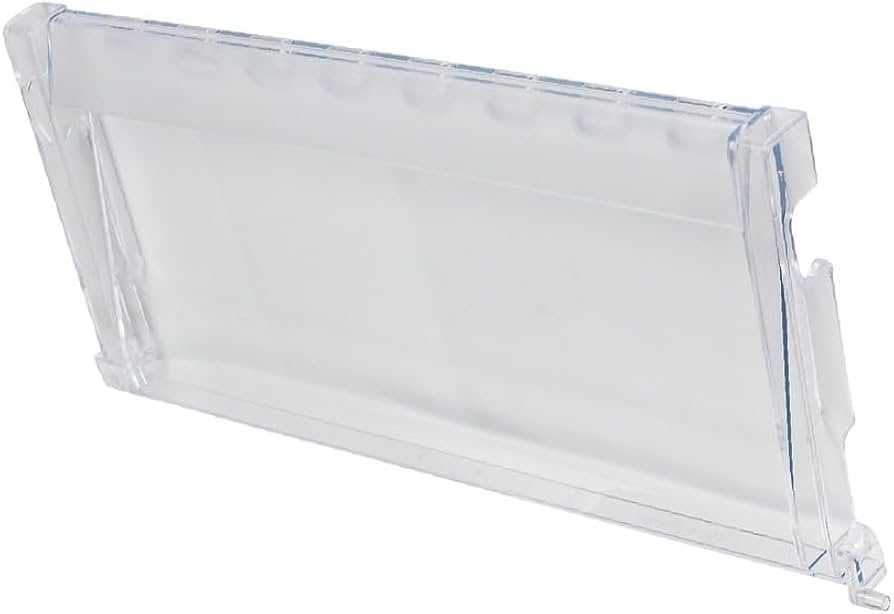 Šaldiklio WHIRLPOOL/INDESIT viršutinė ,antra nuo viršaus atverčiama panelė ,durelės,450 mm x 205 mm x 28 mm,orig. Держатели для бытовых холодильников, выдвижных ящиков, полок и других пластиковых деталей