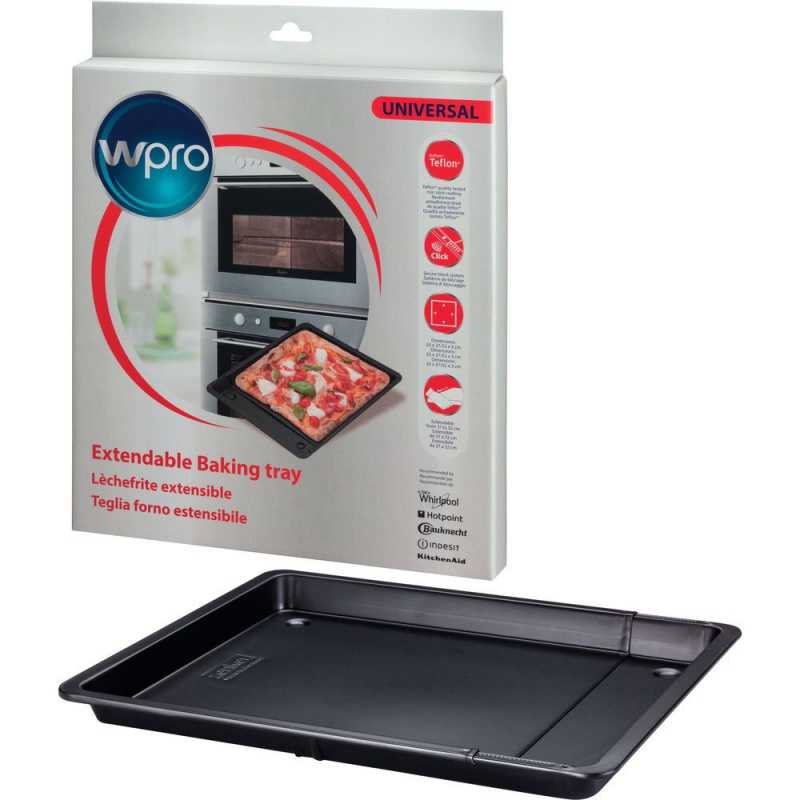 Orkaitės AEG, ELECTROLUX, ZANUSSI, BOSCH, ARISTON, WHIRLPOOL, HANSA, AMICA, GORENJE universali reguliuojama kepimo skarda, plotis – 380-520mm, gylis 330mm.Universal extendable baking tray 37cm to 52cm Противни, грили, рейлинги, электронная почта. Пластины и другие детали